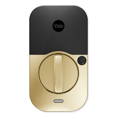 Yale Pro 2 Key Free Pushbutton Keypad Lock, Bluetooth with Wi-Fi Connect Bridge, Lifetime Brass